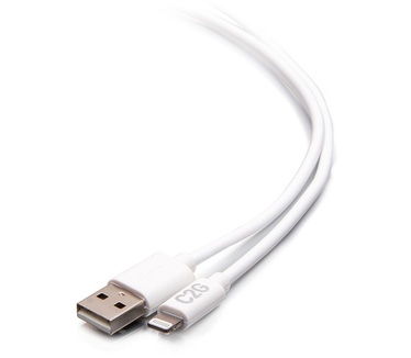 CablesToGo 0,9 m USB-A mannelijk naar Lightning mannelijk synchronisatie- en oplaadkabel - wit