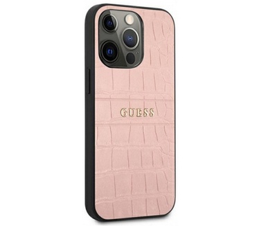 Guess Crocodile Back Case voor Apple iPhone 13 Pro (6.1") - Roze Roze