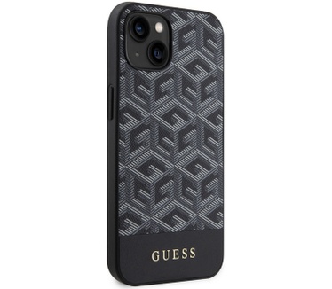 Guess G-Cube MagSafe Back Case - Apple iPhone 15 (6.1") - Zwart Zwart