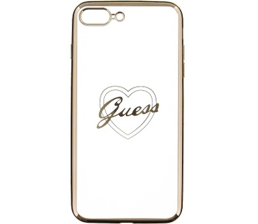 Guess TPU Case Signature Heart Apple iPhone 7 Plus (5.5") - Goud Goud