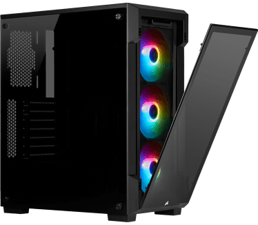 Corsair iCUE iCUE 220T RGB Tempered Glass Mid-Tower Smart Case — Black