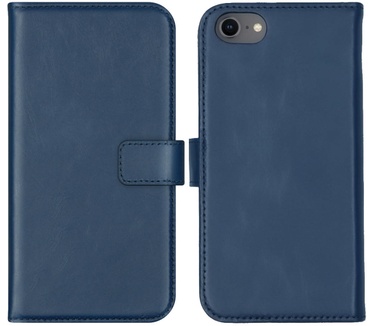 Selencia Echt Lederen Bookcase iPhone SE (2022 / 2020) / 8 / 7 / 6(s)