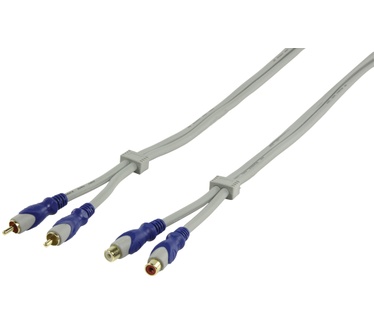 HQ Products 2x RCA(m)/2x RCA(f), 2.5m