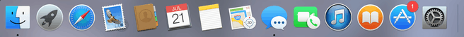 OS X Yosemite Dock