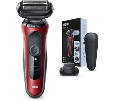 Braun Series 6 60-R1200s Elektrisch Scheerapparaat Met Precisietrimmer, Rood