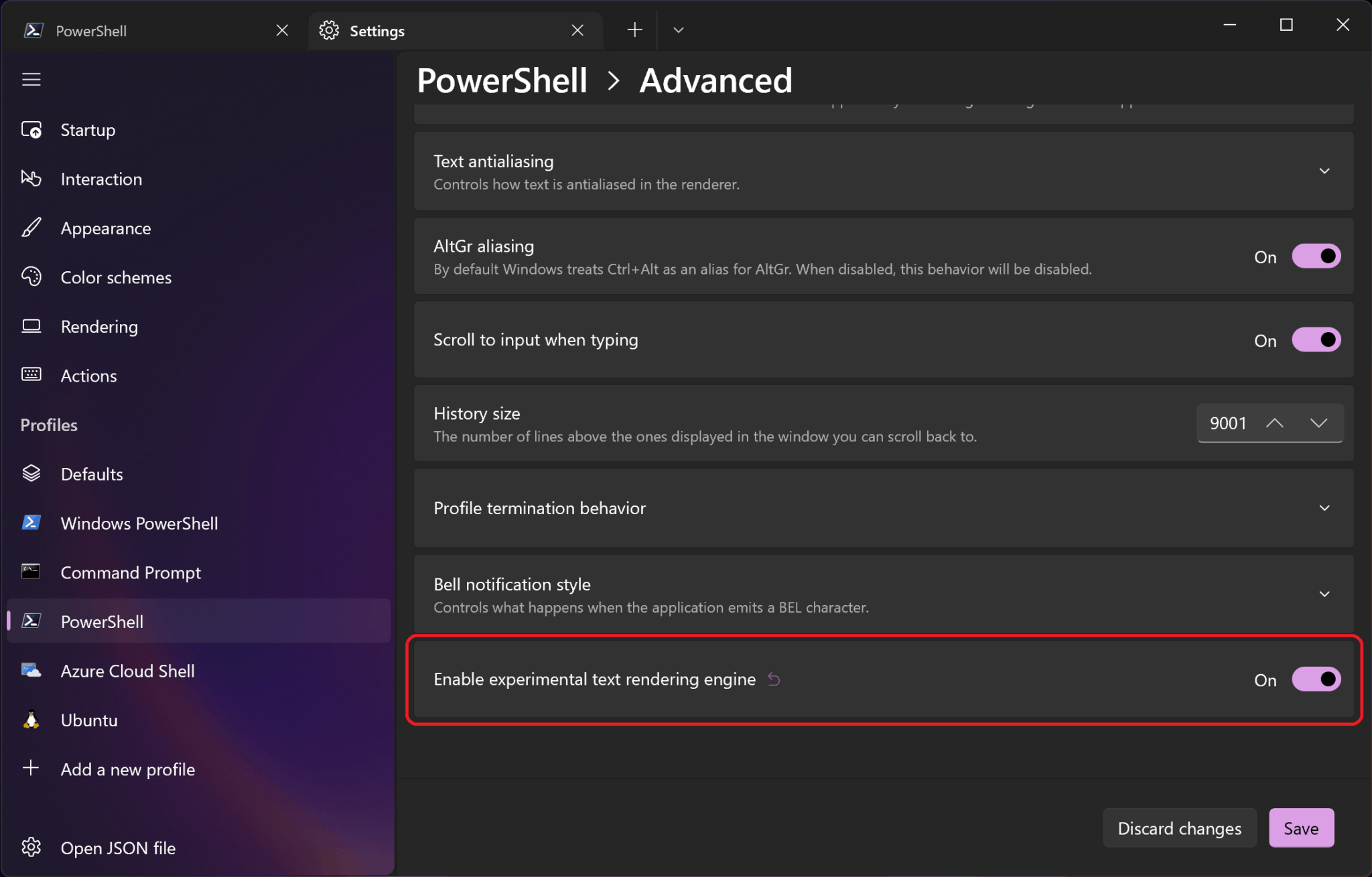Terminal Renderer Microsoft test renderingengine voor Windows Terminal - Tweakers