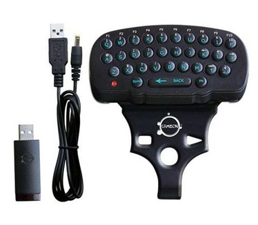 Gameon PS3 Compatible Wireless Keyboard Zwart, PlayStation 3