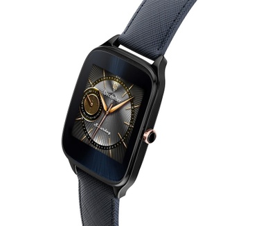 Asus Zenwatch 2 (leren band) Zwart (Beige, Blauw)