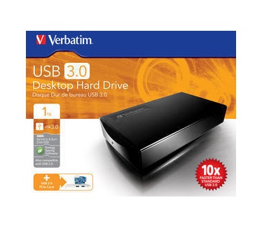 Verbatim External Hard Drive USB 3.0 1TB Zwart