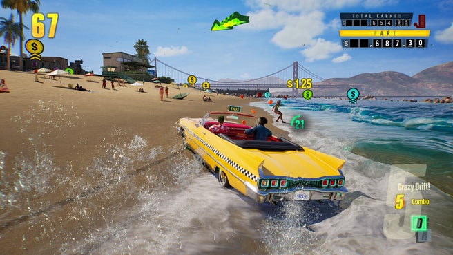 Een screenshot van de game Crazy Taxi: World Tour, die uitkomt in 2027. Bron: Steam/SEGA