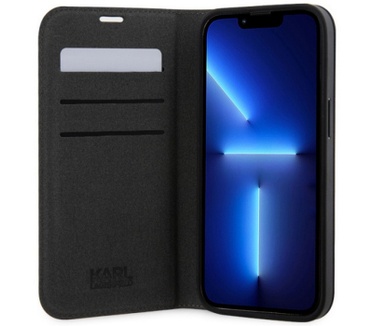 Karl Lagerfeld Saffiano Monogram iPhone 14 Pro (6.1") - Grijs Grijs