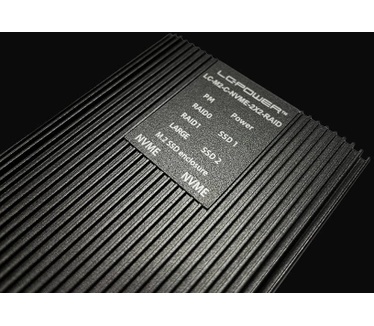 LC-Power LC-M2-C-NVMe-2X2-RAID Zwart