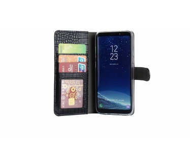 Krokodillen design Lederen Bookcase hoesje voor de Samsung Galaxy S8 Plus - Zwart (Samsung Galaxy S8 Plus) Zwart