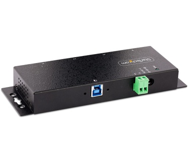 Startech.com 4-Port Industrial USB 3.0 Hub, 5Gbps, Rugged USB Hub met ESD en Overspanningsbeveiliging, DIN/Wand/Bureau Monteerbare USB-A Hub, USB Expander met Vergrendelbare Poorten, Heavy Duty