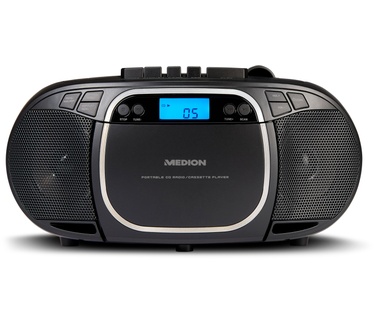 Medion LIFE E66476 Boombox | CD/MP3-speler | LC-display | PLL-FM | muziekweergave vanaf USB-stick | 2 x 20 Watt max.