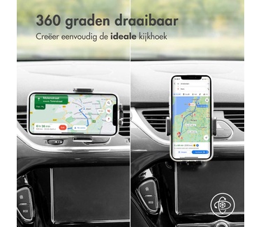 Accezz Telefoonhouder auto - Draadloze oplader - Ventilatierooster - Zwart