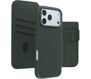 Accezz Leather Bookcase 2-in-1 met MagSafe voor de Apple iPhone 18 Pro Max / 17 Pro Max - Cedar Green