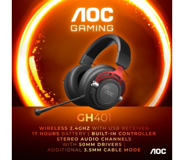 AOC GH401 (Rood, Zwart)