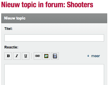 Aanmaken nieuw topic responsive