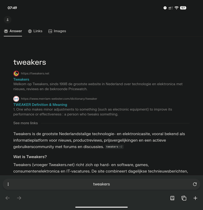 Comet Browser Android