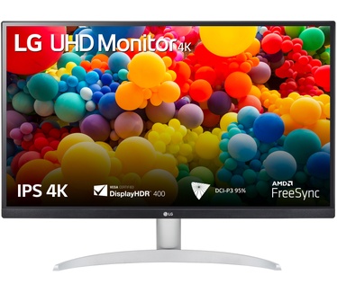 LG 27UP600-W Zilver, Zwart