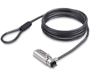 Startech.com Dun K-Slot Compatibel Laptop Kabelslot, 1,5m Laptop Beveiligingskabel, Anti-Diefstal Slot voor Laptop/Notebook, Snijbestendige Kabel, 4-Cijferslot