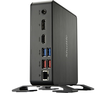 Shuttle Nano PC NC4010BAV2, Intel Celeron 7305, 8GB DDR4, 128GB M.2, 1x HDMI, 1x DP, 7x USB, 1x LAN, incl. VESA and stand