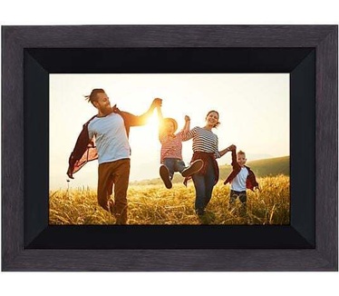 Rollei Smart Frame WiFi 105 in bruin hout. 10,1 inch digitale fotolijst met WiFi-functie voor het afspelen van uw foto's en video's met geluid, kleur: hout zwart