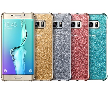 Samsung Galaxy S6 edge Plus Glitter Cover Blauw