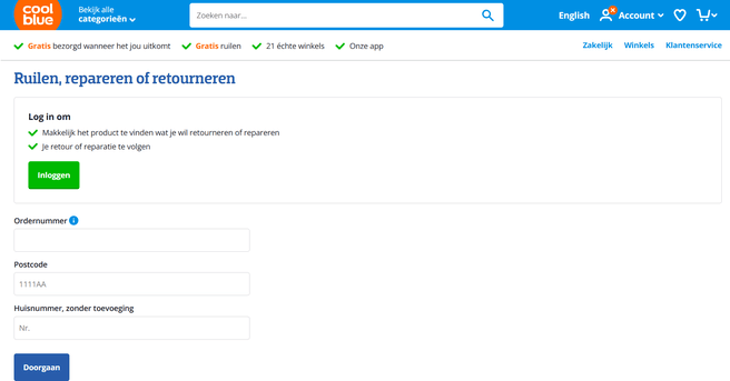 Coolblue product retourneren