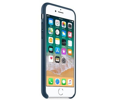 Apple Leren hoesje voor iPhone 8/7 Kosmosblauw