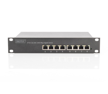 Digitus 8-Port Gigabit PoE Switch, 10 Zoll, Managed
