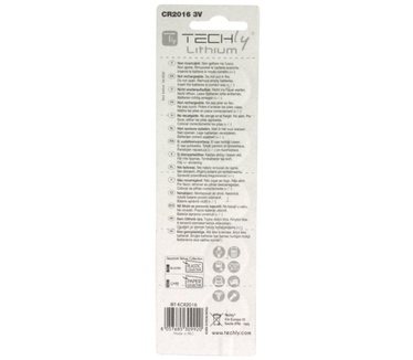 Techly Button Lithium Battery CR2016 (set of 5 pcs) IBT-KCR2016