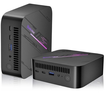 Blackview MP100 Mini PC - 32 GB DDR4 - 1 TB M.2 SSD - AMD Ryzen™ 7 5825U - Tot 4,5 GHz - Windows 11 Pro - WiFi 6 - USB 3.2 * 2 Type C 3.0 * 2 - 4K UHD - RGB-verlichting - BT 5.2 - Zwart