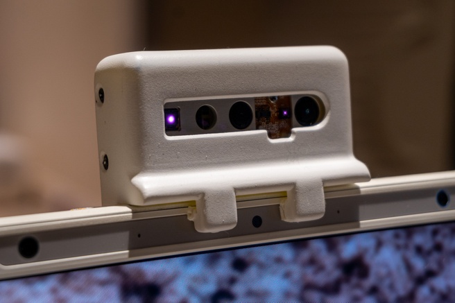 Het Himax-cameraatje bij Dimenco - er wordt nog gewerkt aan een kleinere variant voor in een laptop