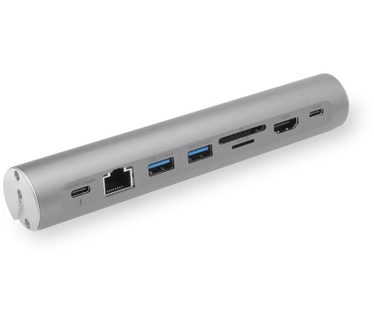 ACT AC8125 Laptopstandaard met afneembaar USB-C docking station