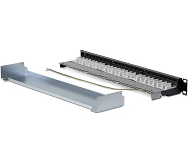 Startech.com 24 Port 1U Shielded Cat6A Patch Panel, 110 Punch Down, Rack Monteerbaar Cat6A RJ45 STP Ethernet Patchpaneel