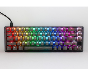 Ducky One 3 SF, clear keycaps, Kailh Jelly, Qwerty US, Zwart