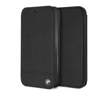 BMW Originele Signature Debossed Logo Folio Bookcase voor de Apple iPhone XR - Zwart (iPhone XR) Zwart