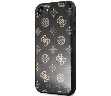 Guess Glitter Peony Hard Case - Apple iPhone 7/8 (4,7") - Zwart  Zwart