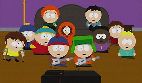 Southpark speelt Guitar Hero