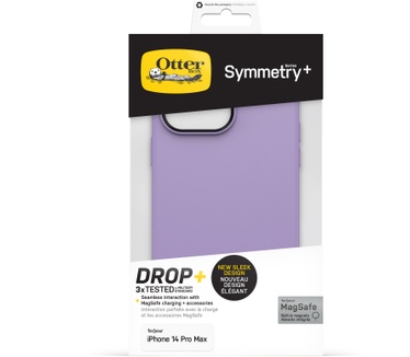 Otterbox OtterBox Symmetry+ hoesje voor iPhone 14 Pro Max met MagSafe, schokbestendig, valbestendig, dun beschermend hoesje, 3x getest volgens militaire standaard, Antimicrobieel, You lilac it