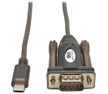 Tripp-Lite USB-C to DB9 Serial Adapter Cable (M/M), 1.52 m Zwart