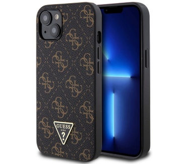 Guess 4G Triangle Logo Back Case - Apple iPhone 13 (6.1") - Zwart Zwart
