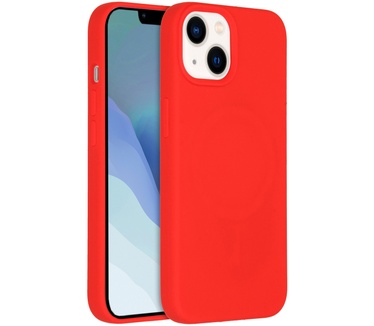 Accezz Liquid Silicone Backcover met MagSafe iPhone 14 - Rood