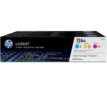 HP 126A originele cyaan/ magenta /gele LaserJet tonercartridges, 3-pack