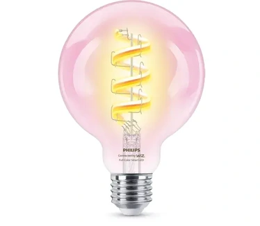 Philips WIZ Smart Led Globe Filament - Slimme Led-verlichting Gekleurd En Wit Licht E27 Transparant 40w Wi-fi