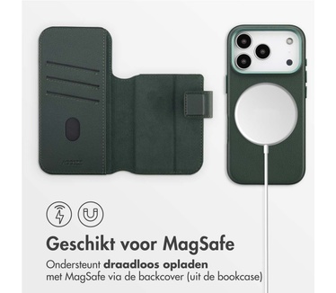 Accezz Leather Bookcase 2-in-1 met MagSafe