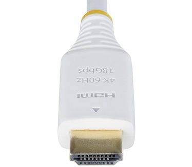 Startech.com 3m Premium Gecertificeerde High Speed HDMI Kabel, 4K 60Hz/1440p 144Hz, HDR10/HDCP 2.2/ARC, 18Gbps, UHD HDMI 2.0 Kabel voor TV/Monitor/Scherm, TPE Mantel, Wit