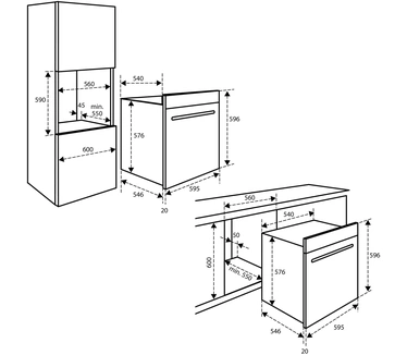 Inventum IMC6035RT - Inbouw combi-oven - Hetelucht - Magnetron - Grill - 72 liter - 60 cm hoog - Tot 250 graden - Zwart/RVS